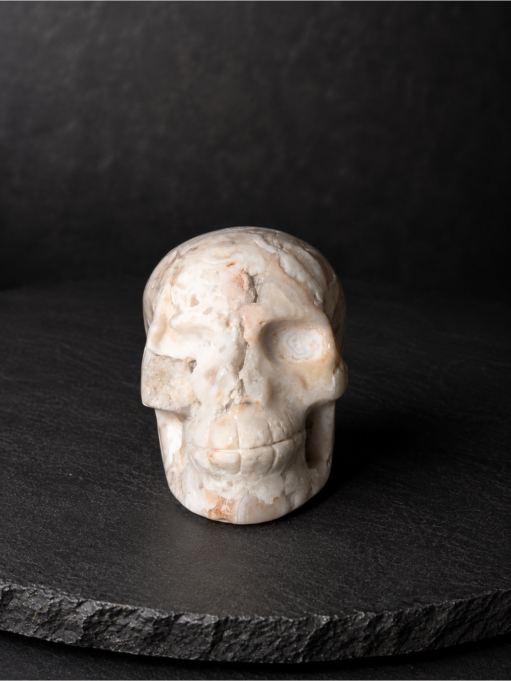 Mexican Lace Agate Skull